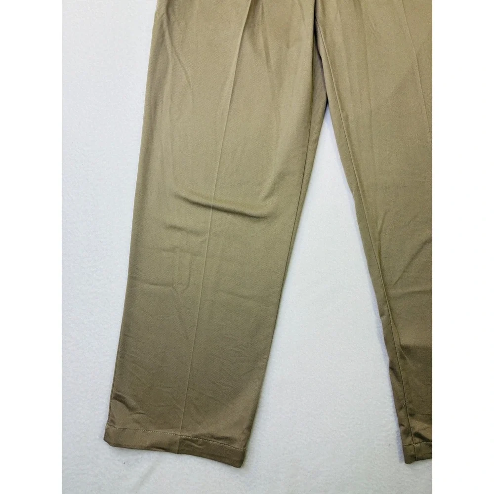 Dockers Mens Pleated Khaki Chino Pants Tan Beige Dress Trousers 34x32